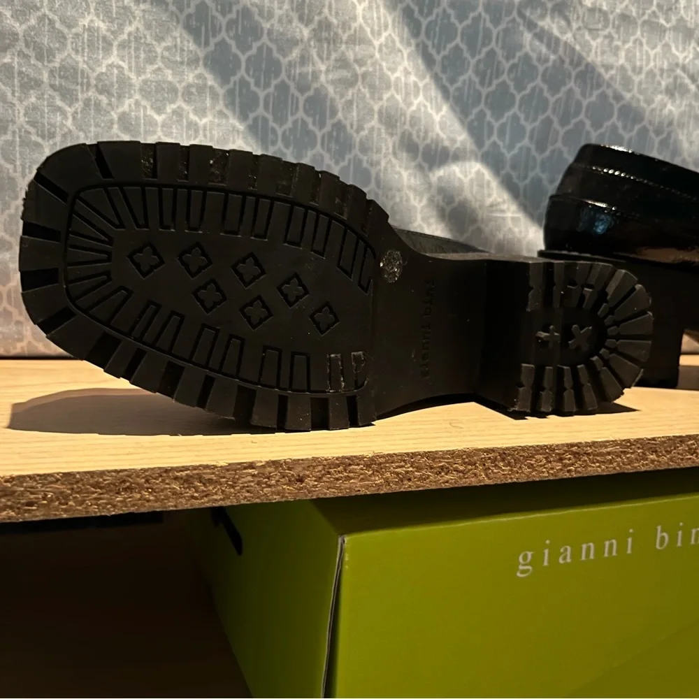 Gianni Bini AvivaTwo Patent Lug Sole Platform Loafers 🖤 - Picture 6 of 15